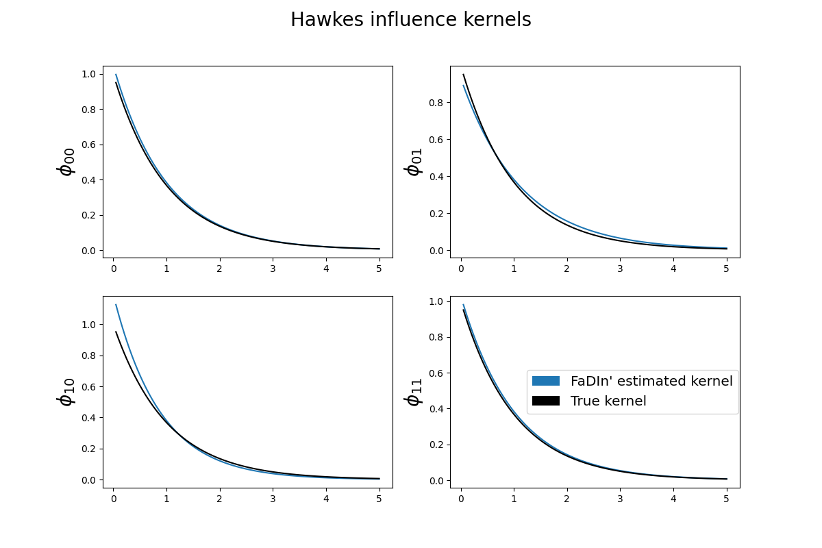 Hawkes influence kernels