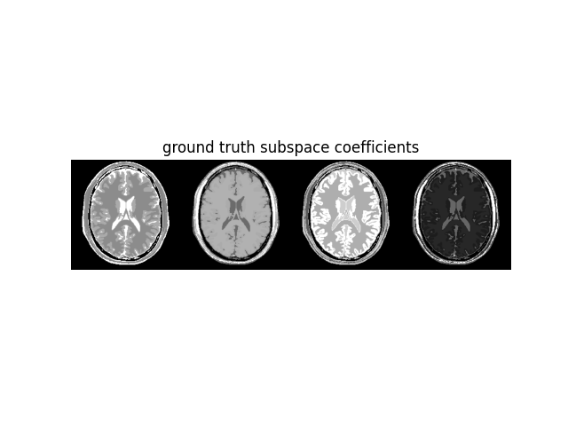 ground truth subspace coefficients